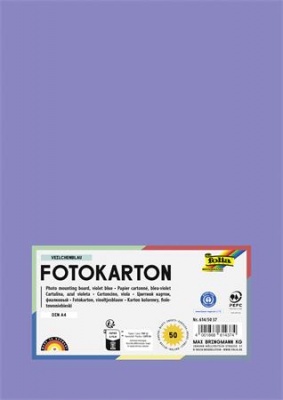 Dekorkarton, A4, 300 g, 50 lap, FOLIA, ibolyakék