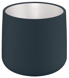 Kaspó, kerámia, kerek, 13 cm, LEITZ "Cosy", bársonyszürke