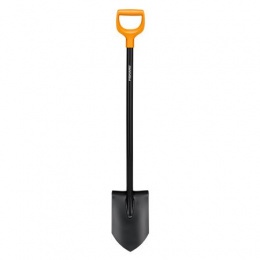 Ásó, hegyes, FISKARS "Solid", fekete