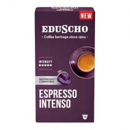 Kávékapszula, Nespresso® kompatibilis, 10 db, EDUSCHO "Espresso Intenso"